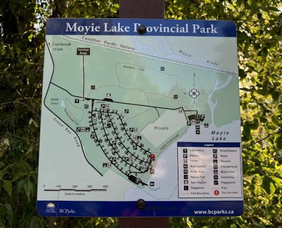 Moyie Lake Provincial Park Campground