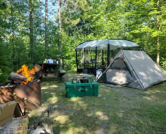Mio Pond State Forest Campground circle camp