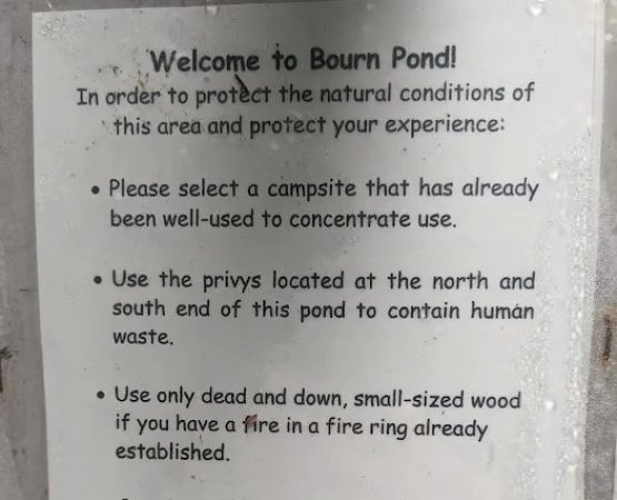 Bourne Pond Tenting Area