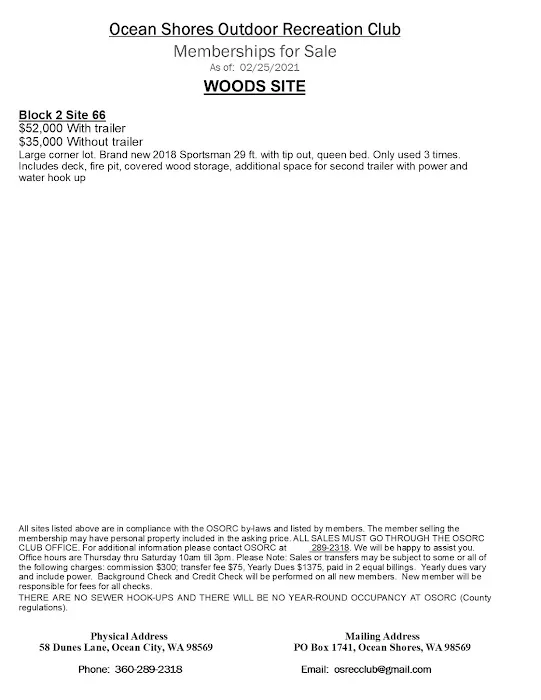 Ocean Shores Outdoor Recreation Club 4