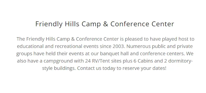 Friendly Hills Camp 4