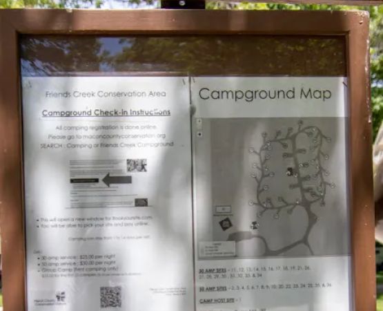 Friends Creek Conservation Area - Group Camping Entrance