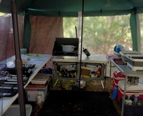 My backyard camp