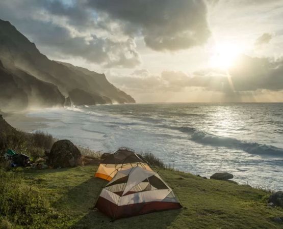 Experience Camping Near Sandy Beaches with Stunning Sunset Views