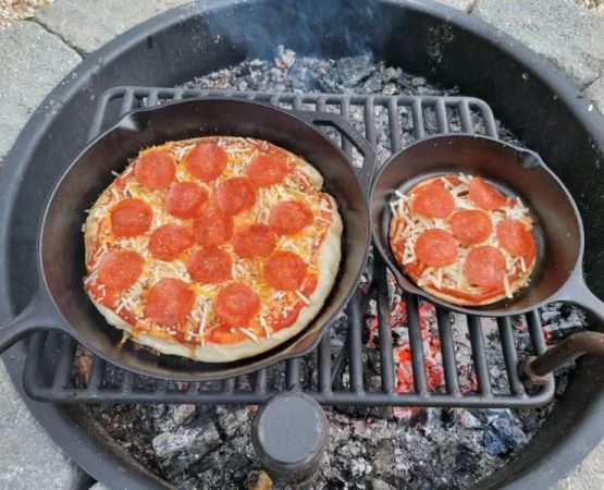 The Best Campfire Pizza with a Cast Iron Skillet